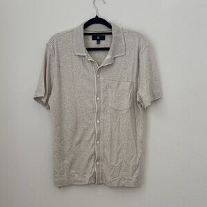 Banana Republic Men's Beige Button-Up Shirt